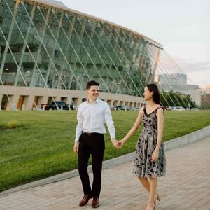 Elegant Black and White Floral Dress